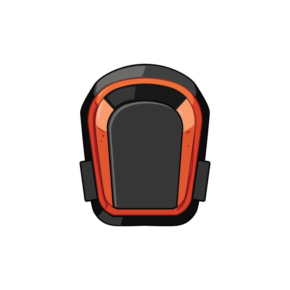 knee impact pads cartoon illustration vector