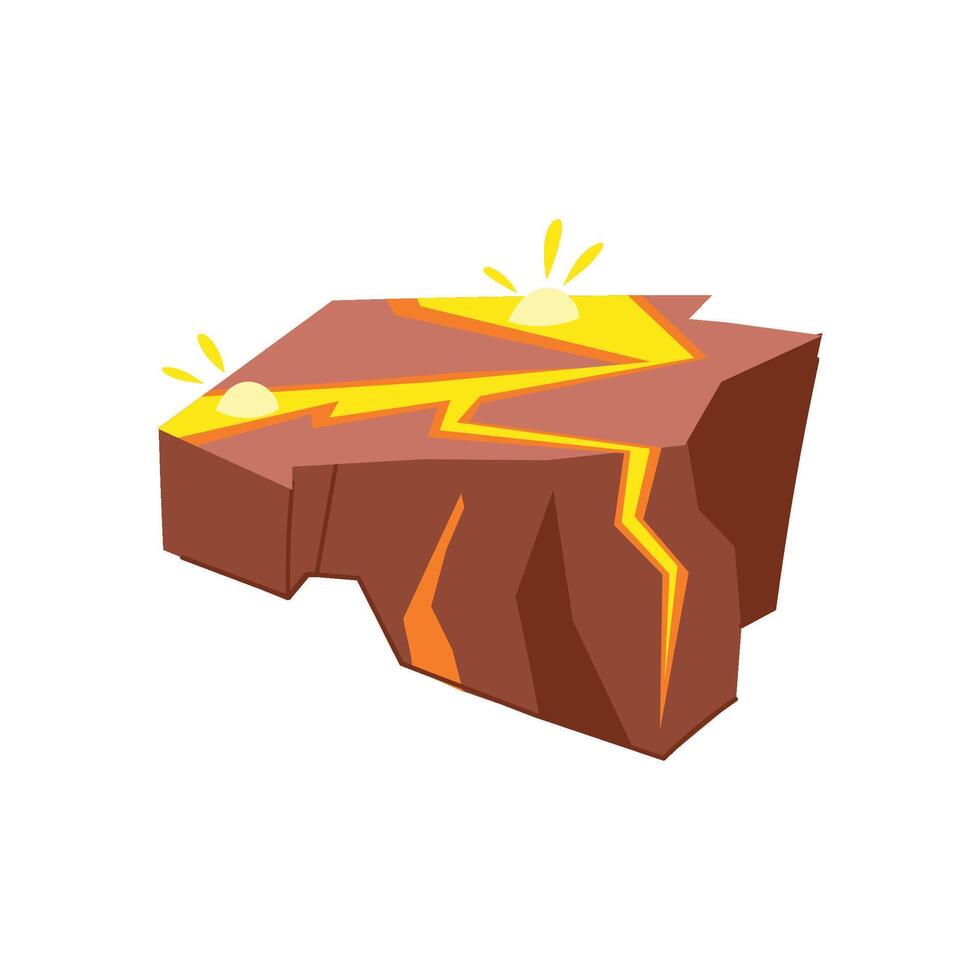 lava basalt platform cartoon illustration vector