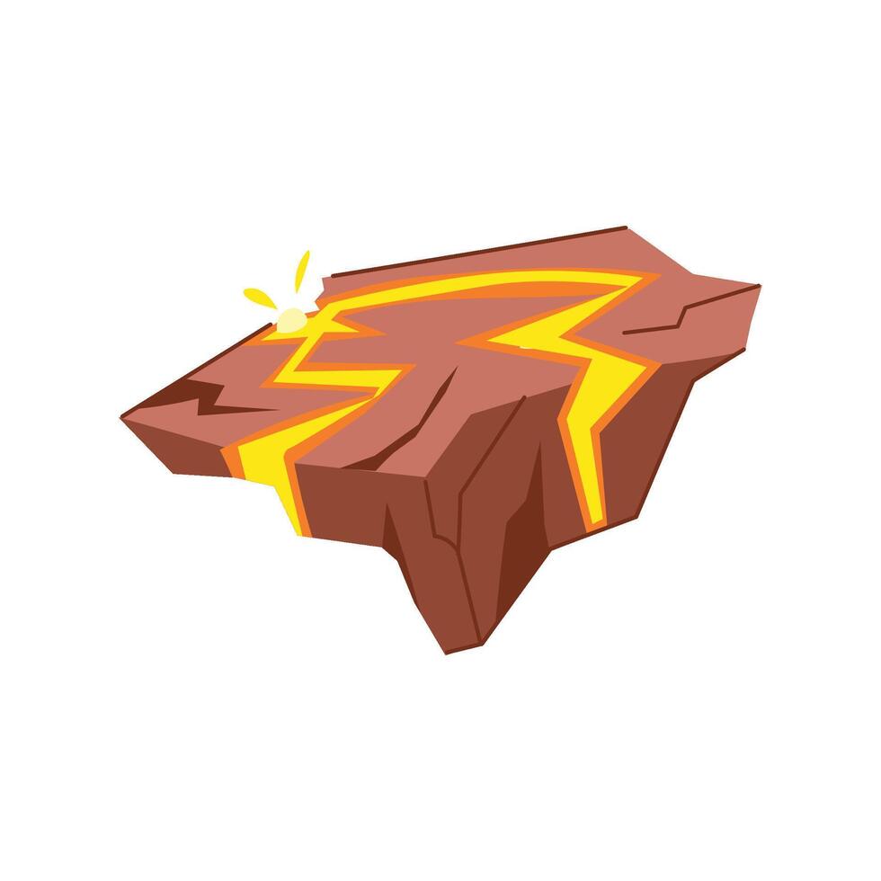 lava flow platform cartoon illustration vector