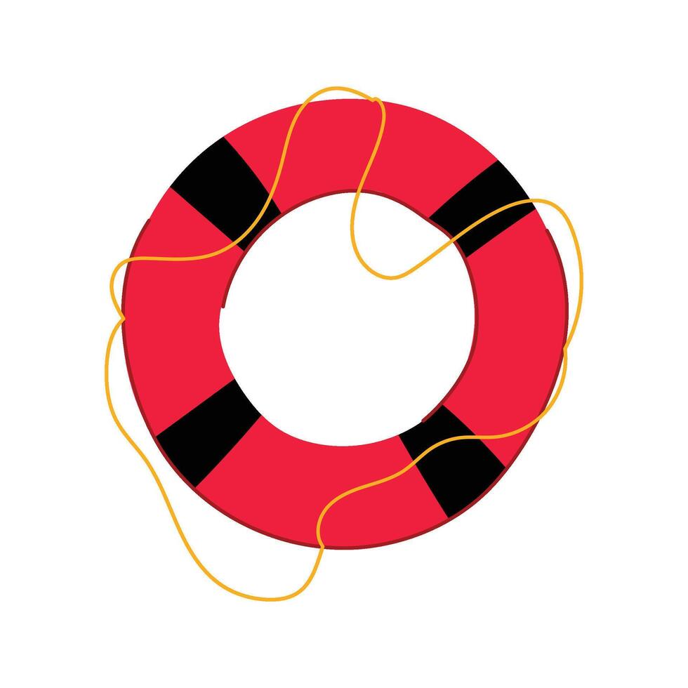 lifebuoy rescue cartoon illustration vector