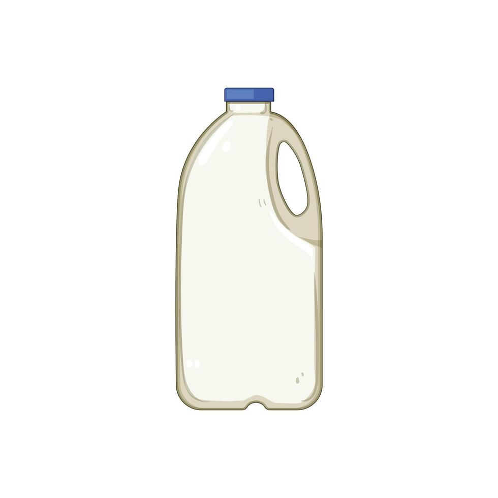 milk reuse bottle plastic cartoon illustration vector