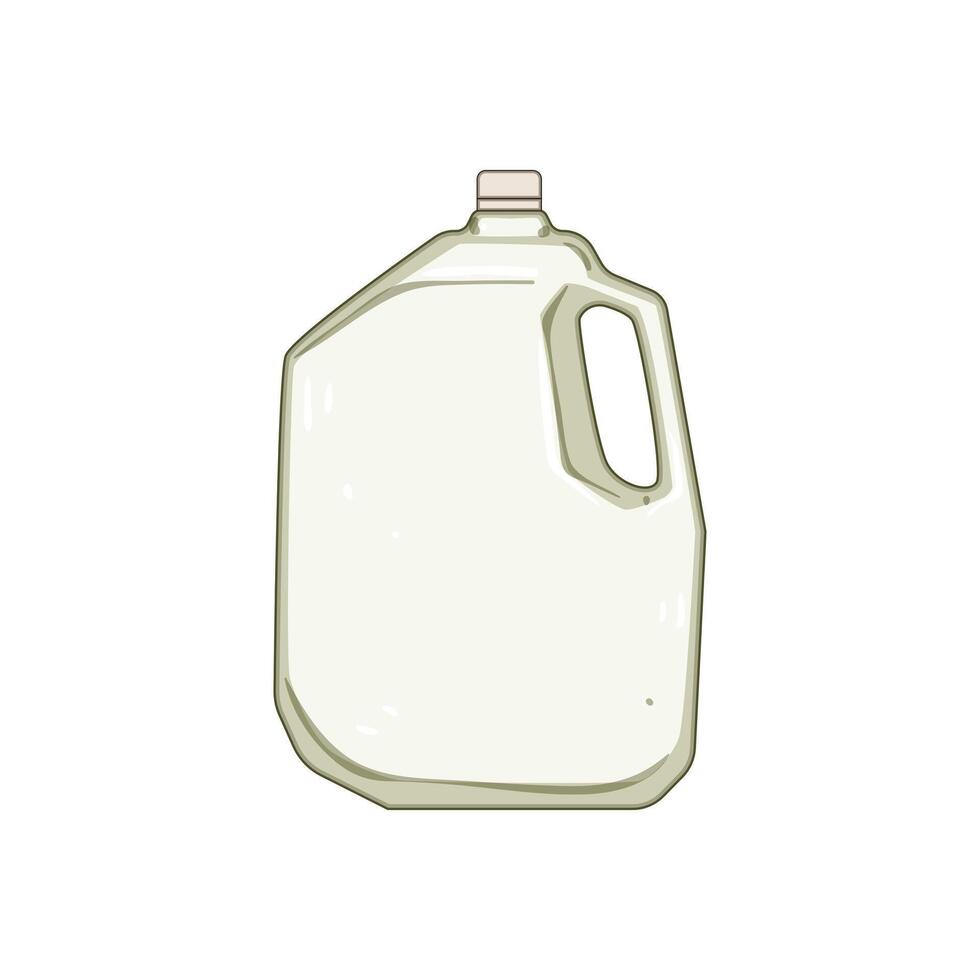 milk reduce bottle plastic cartoon illustration vector