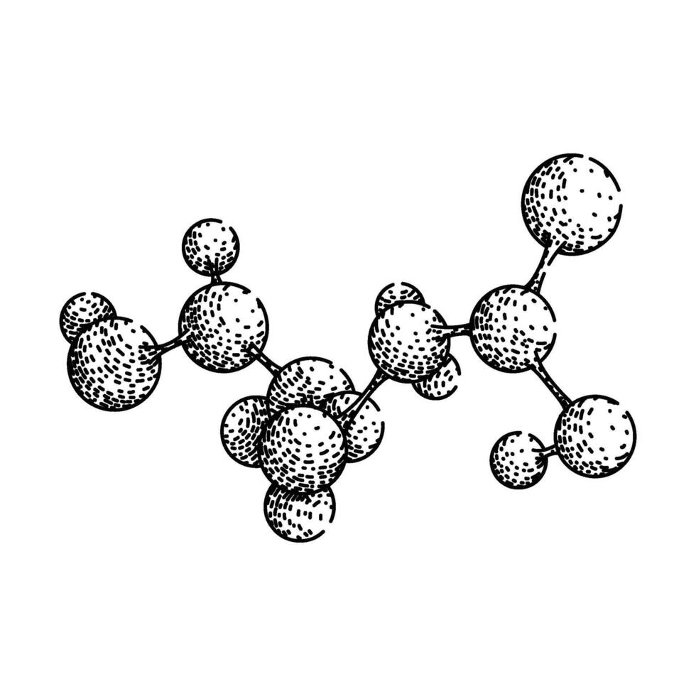 chemistry molecule atom sketch hand drawn element vector