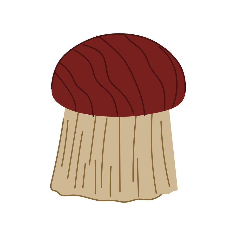 mushroom fungi brush cartoon illustration vector