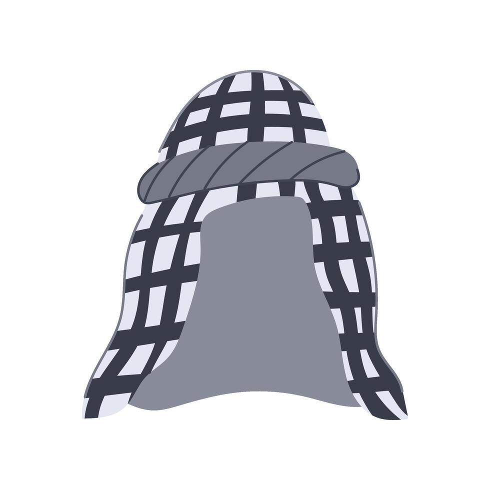 oriental hanfu headdress cartoon illustration vector