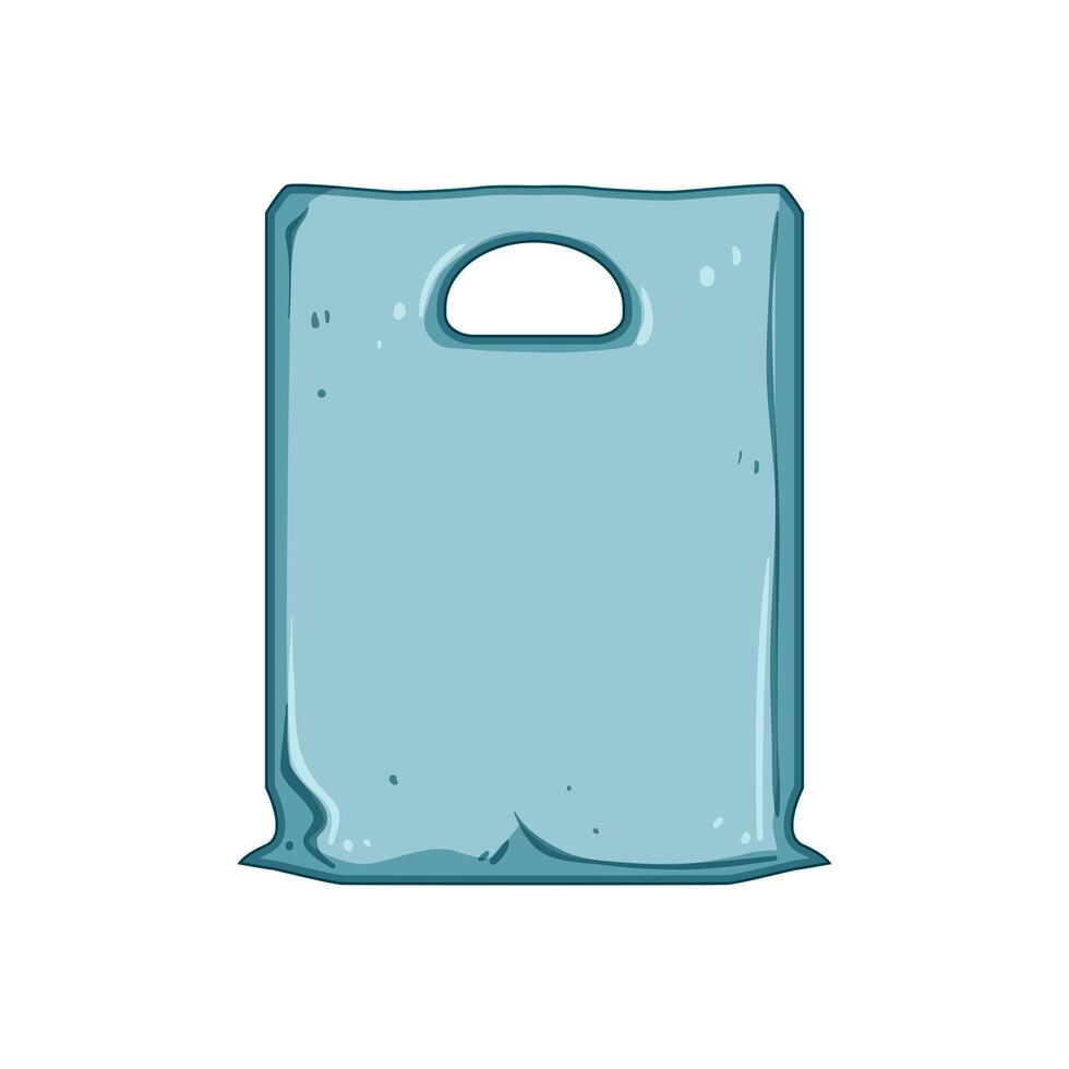 plastic ecofriendly shopping bag cartoon illustration vector