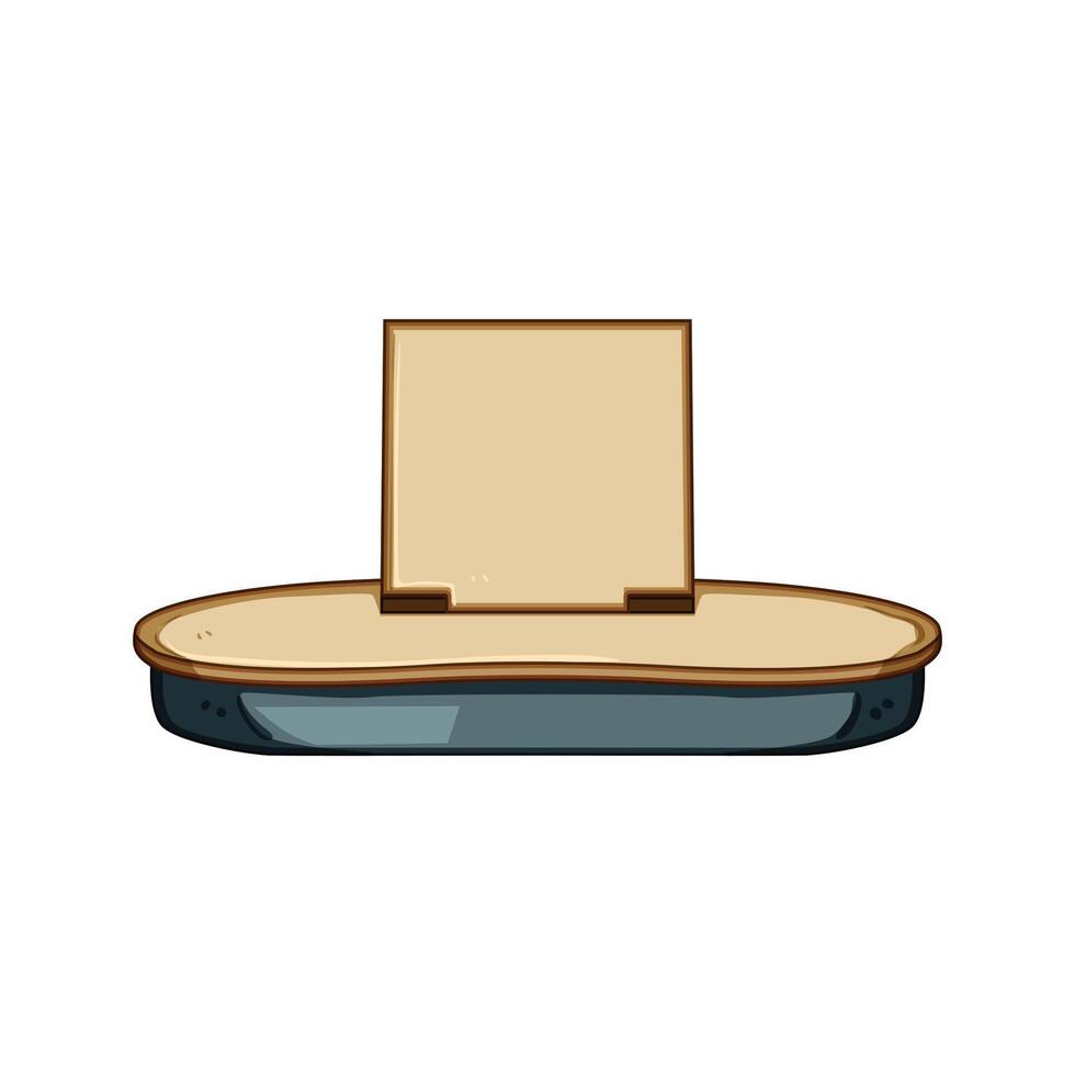 portable lightweight lap desk cartoon illustration vector
