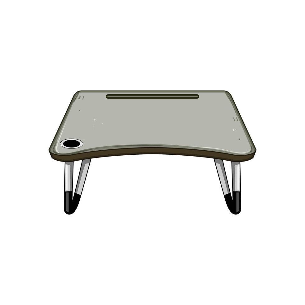 portable stackable lap desk cartoon illustration vector