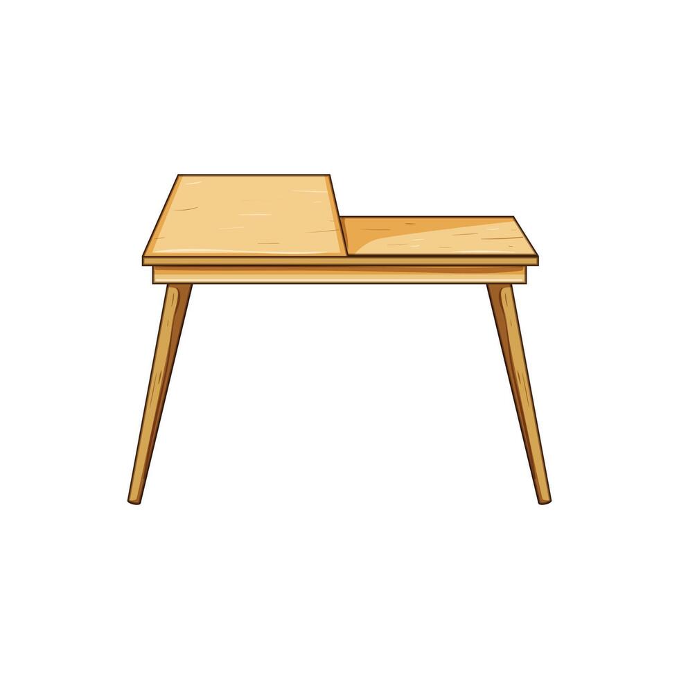 portable foldable lap desk cartoon illustration vector
