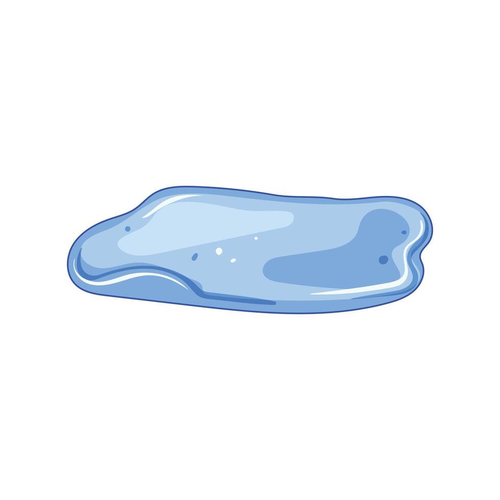 puddle shallow cartoon element vector