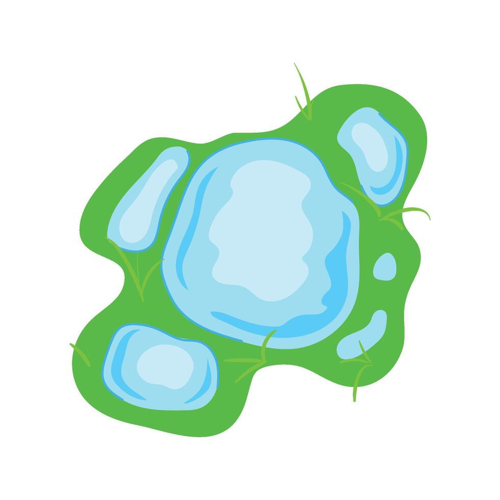 puddle shallow cartoon item vector
