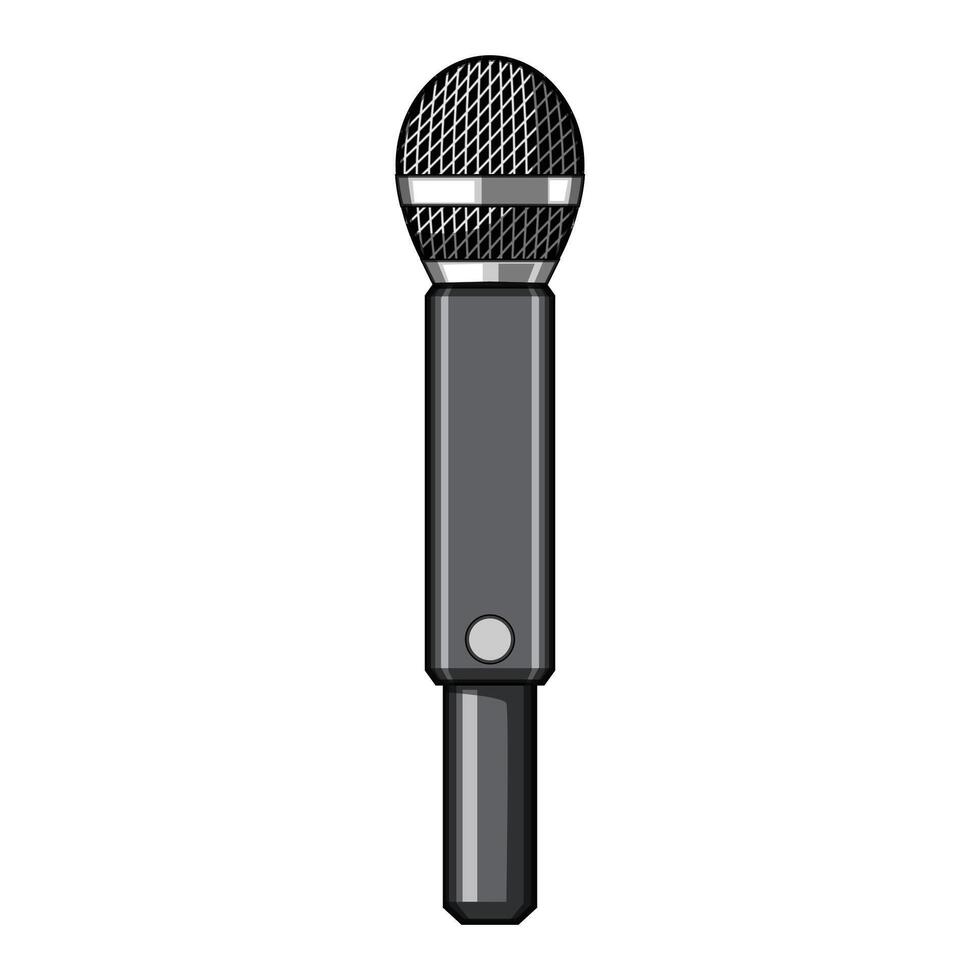 radio dynamic microphone cartoon illustration vector