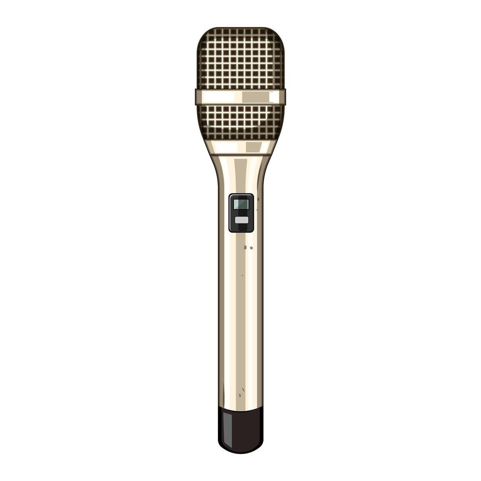 radio lavalier microphone cartoon illustration vector