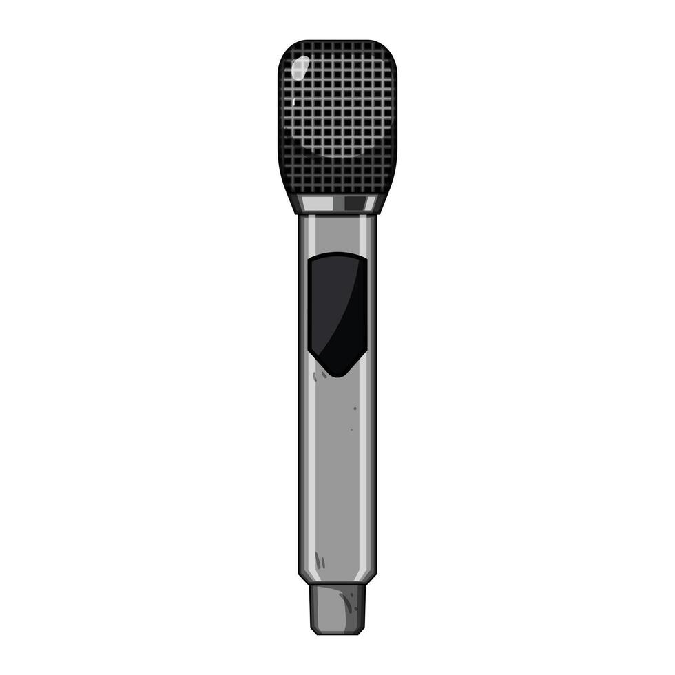 radio condenser microphone cartoon illustration vector