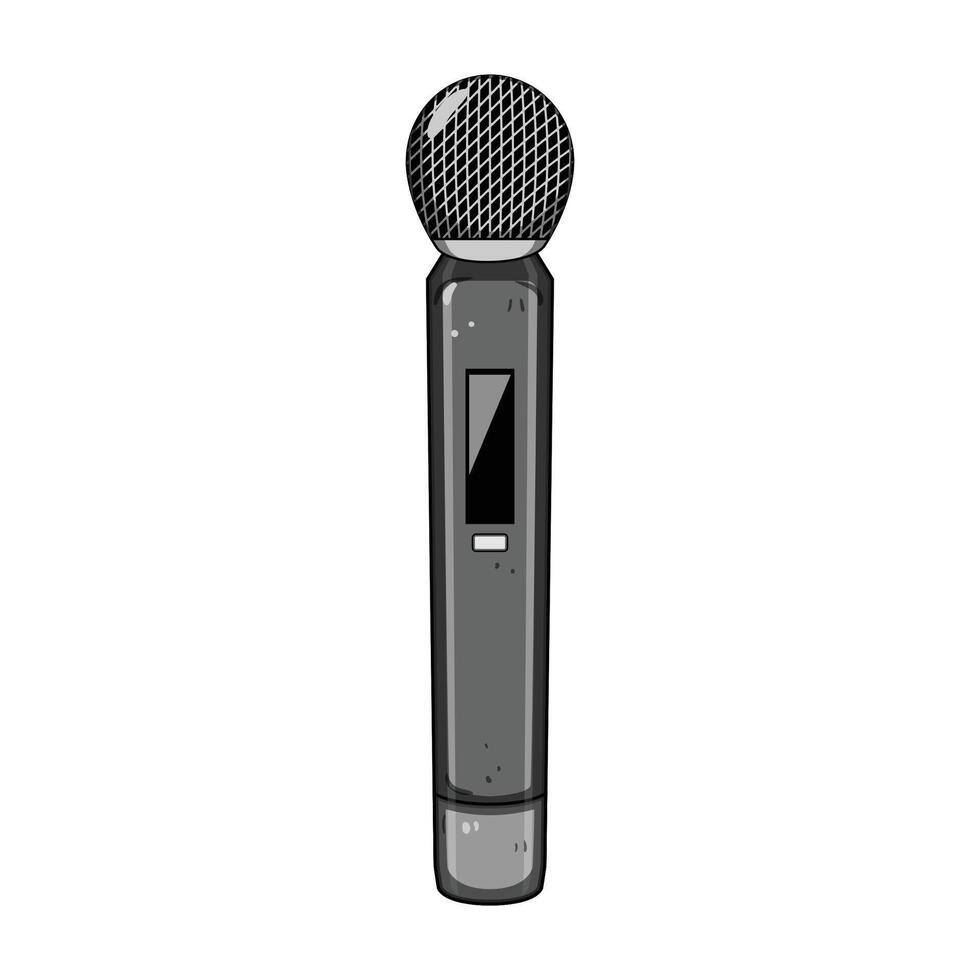 radio diaphragm microphone cartoon illustration vector