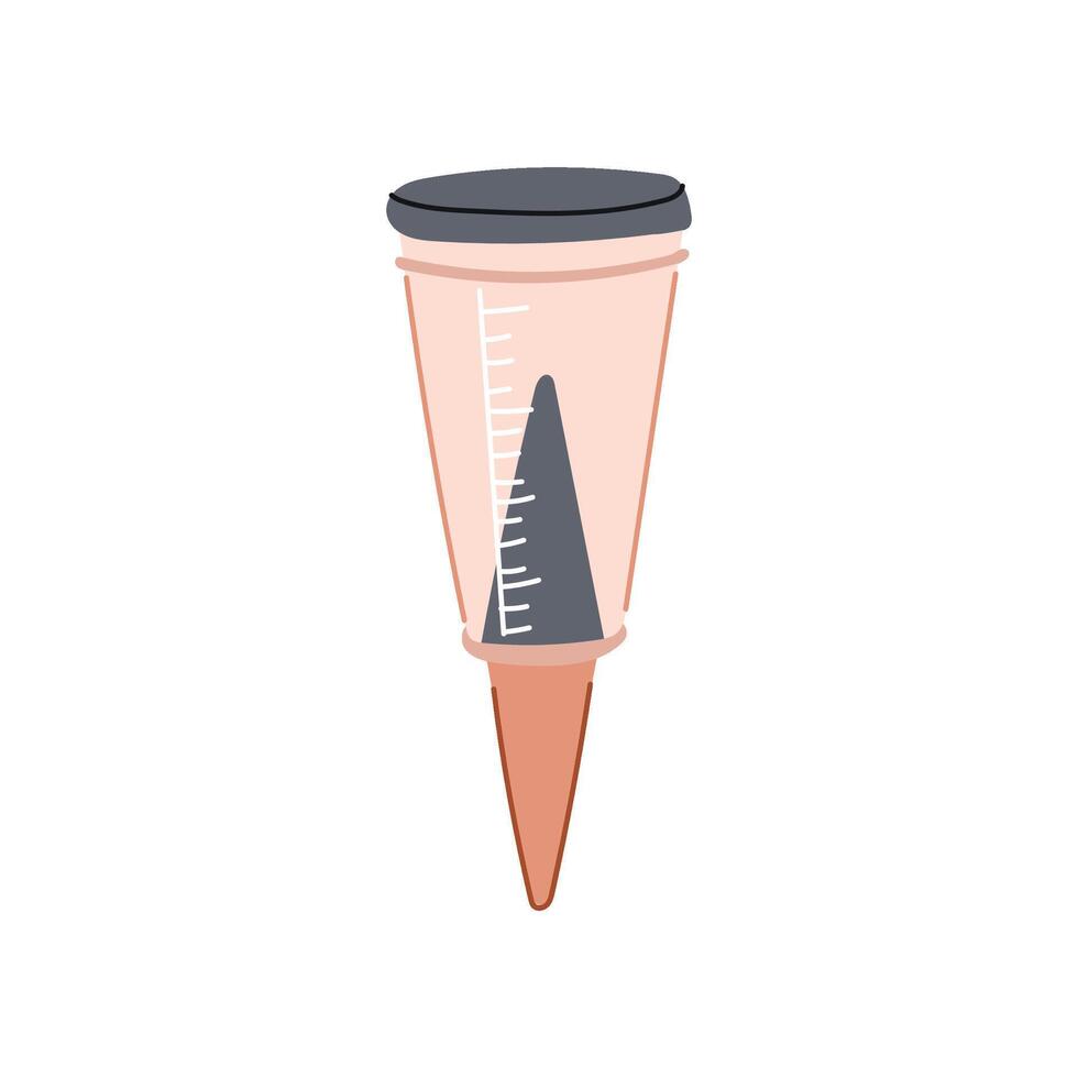 rain data gauge cartoon illustration vector