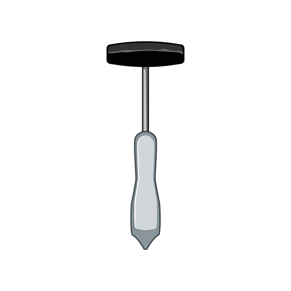 reflex testing hammer cartoon illustration vector