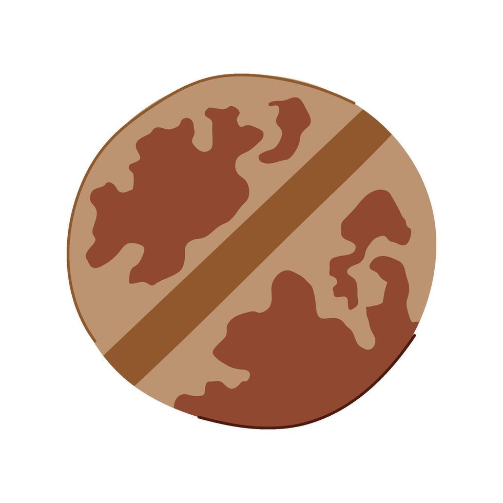 rusty reflection screw head cartoon illustration vector
