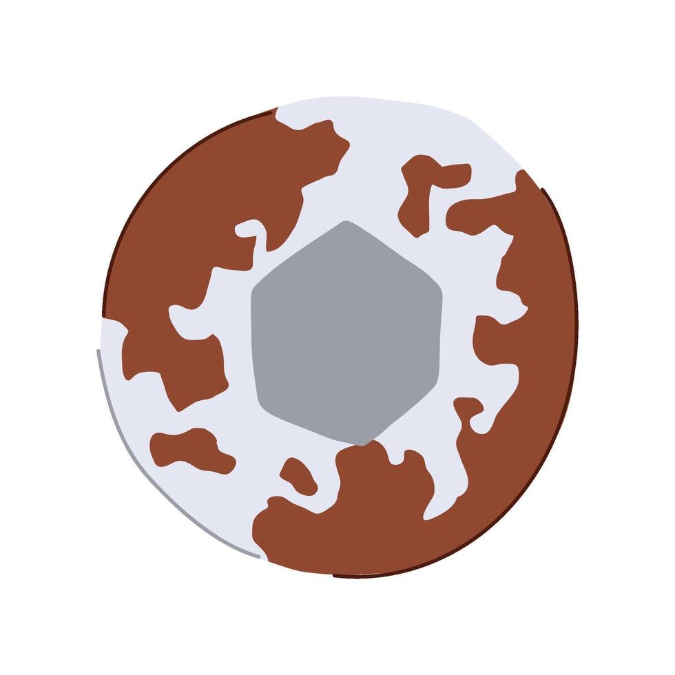 rusty wet screw head cartoon illustration vector
