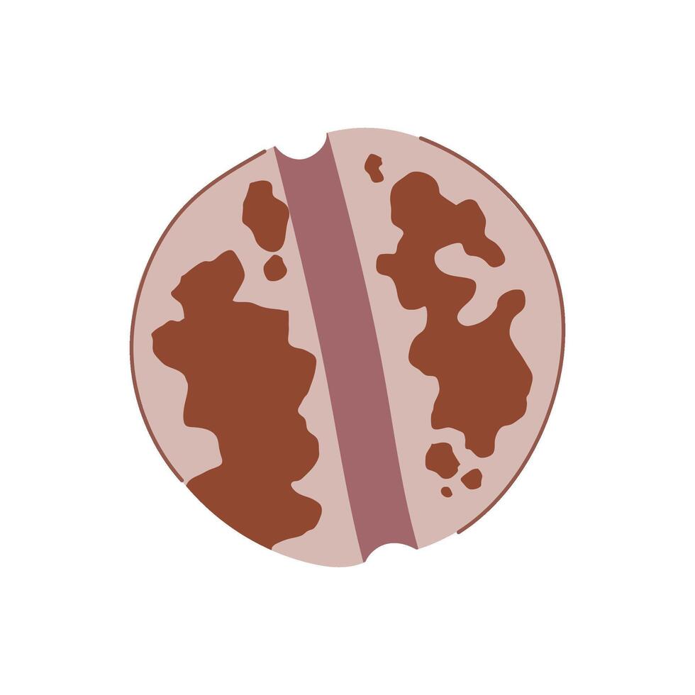 rusty mud screw head cartoon illustration vector