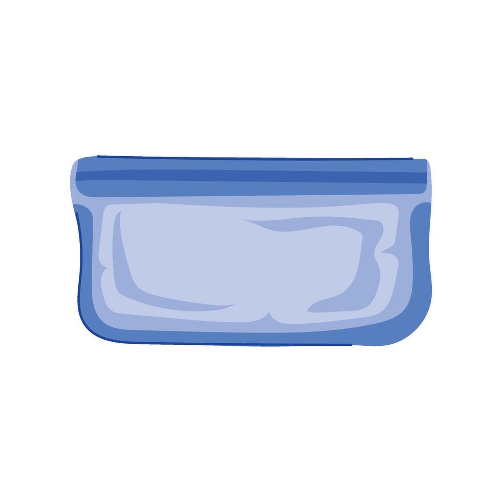 silicone ecofriendly snack bag cartoon illustration vector