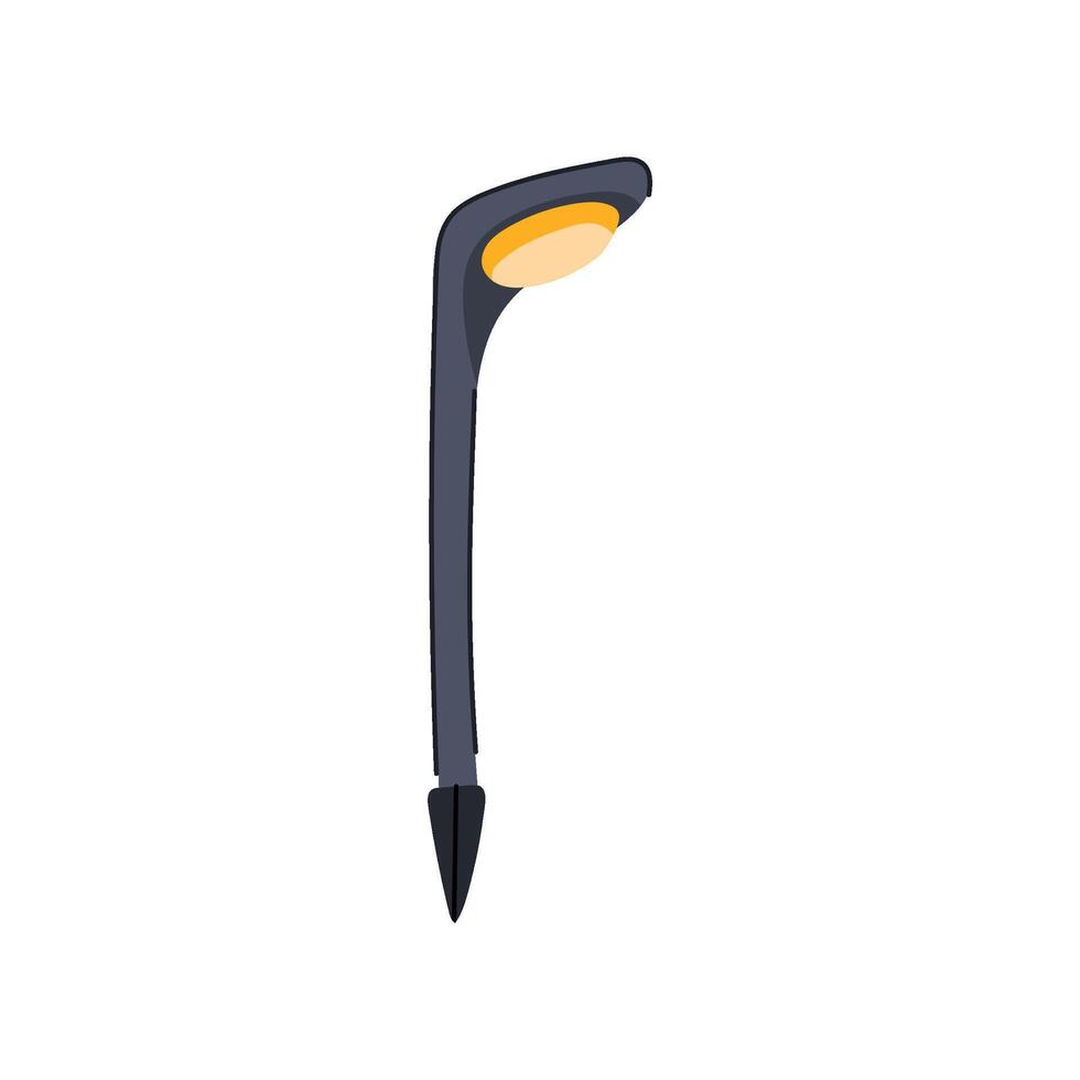 solar light powered garden lamp cartoon vector