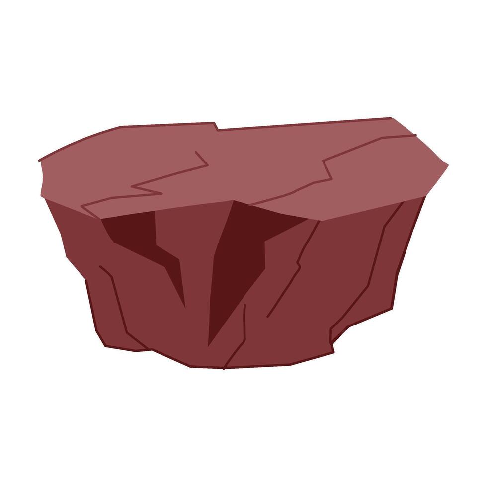stone slate platform cartoon element vector