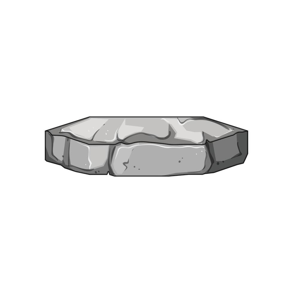 stone marble platform cartoon item vector