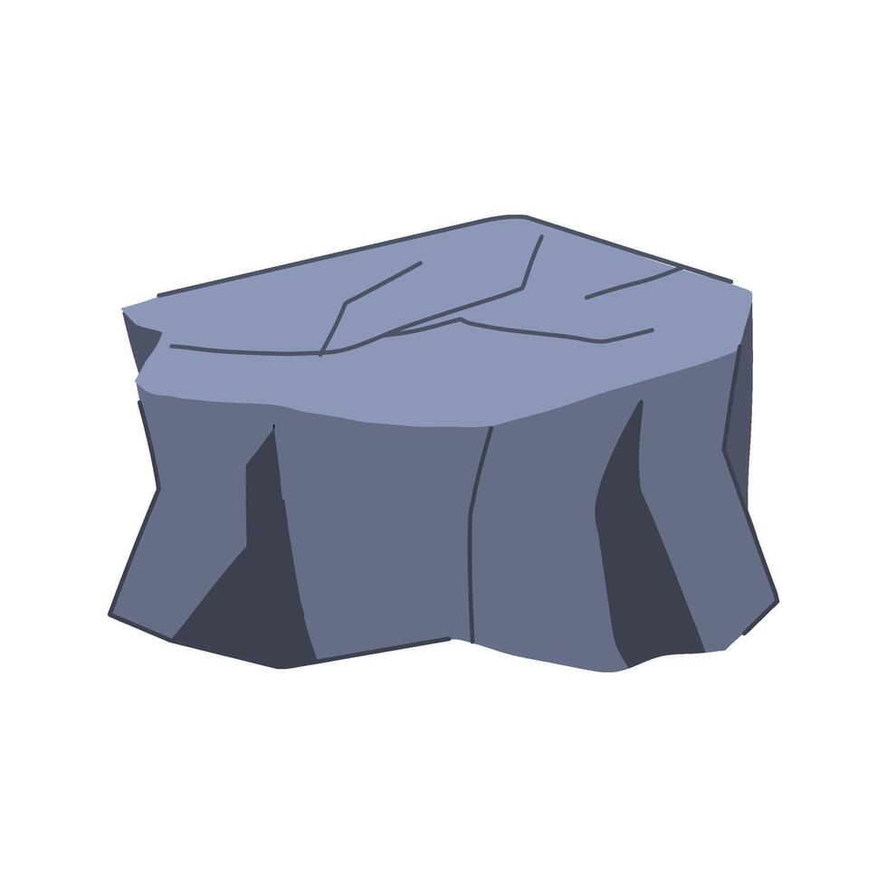 stone flag platform cartoon illustration vector