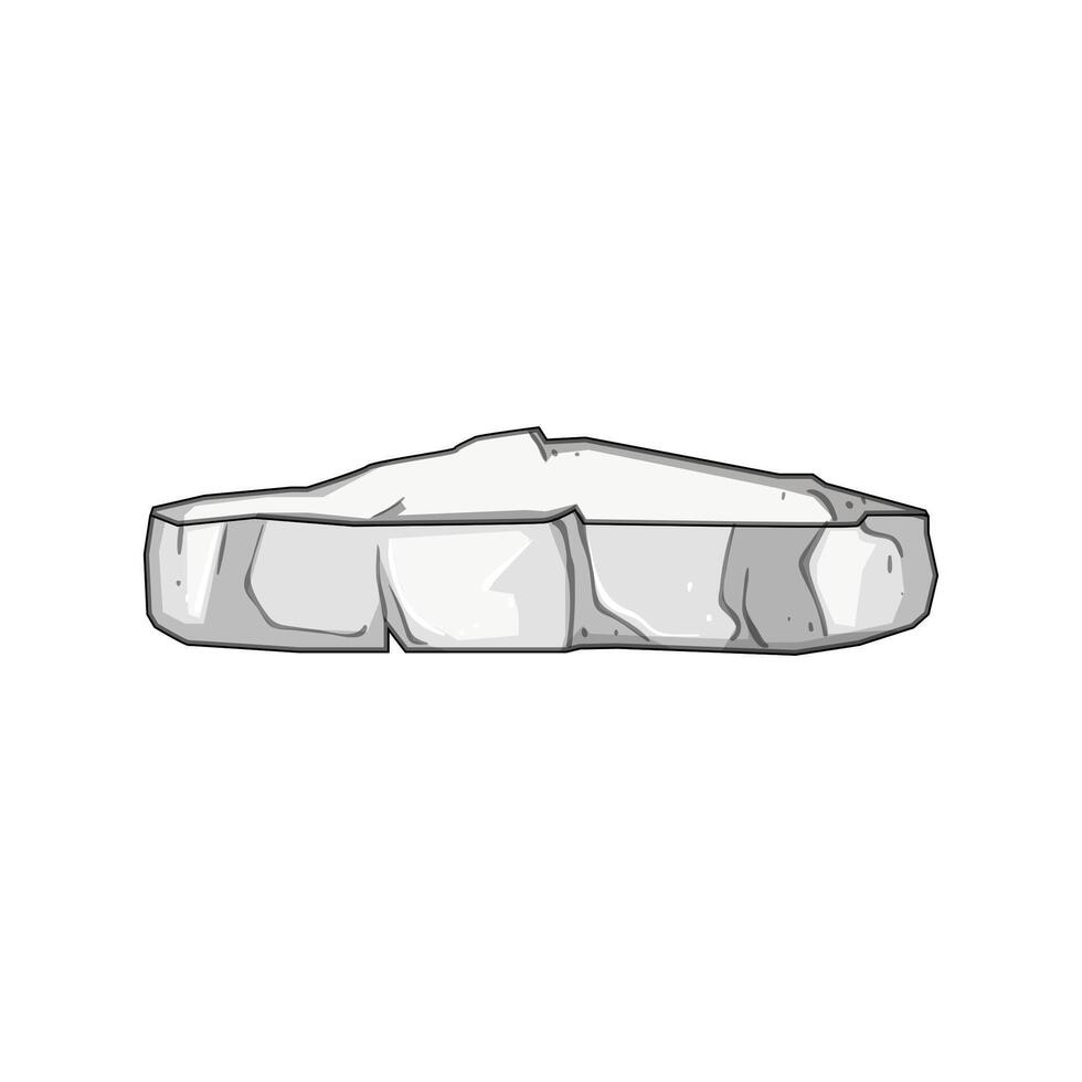 stone blue platform cartoon item vector