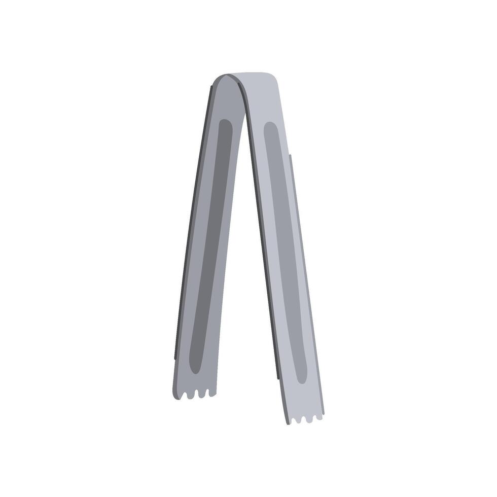 sugar elegant cube tongs cartoon illustration vector