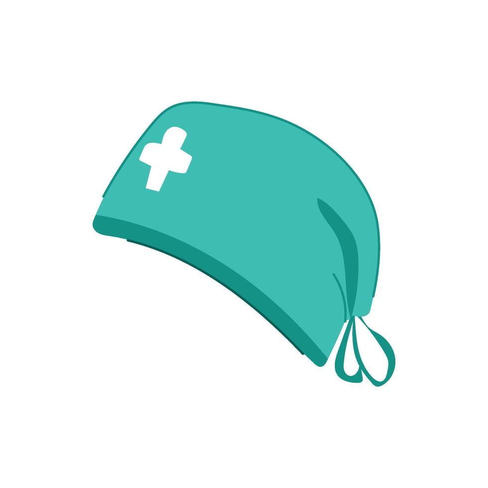 surgical cotton cap cartoon illustration vector