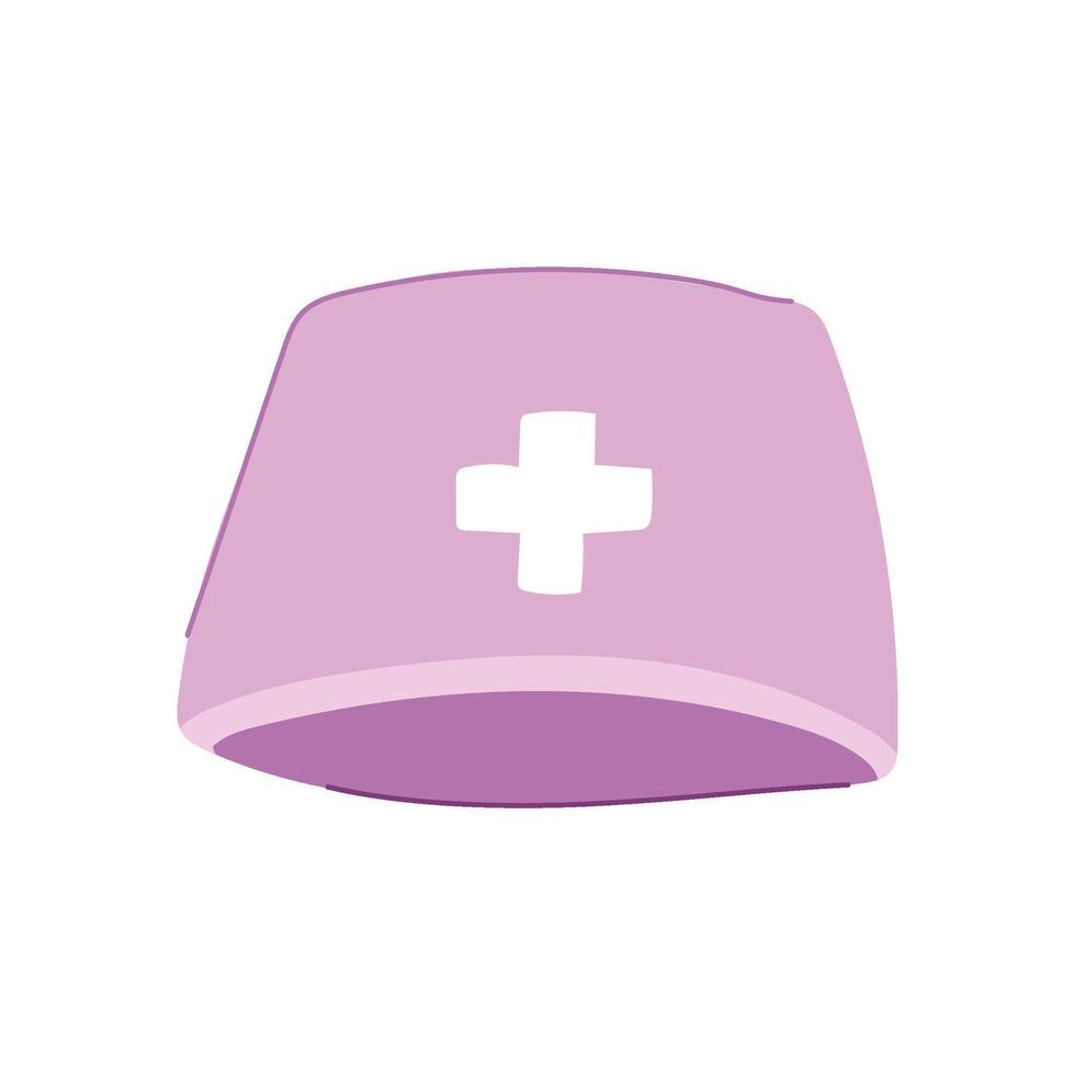 surgical bouffant cap cartoon illustration vector