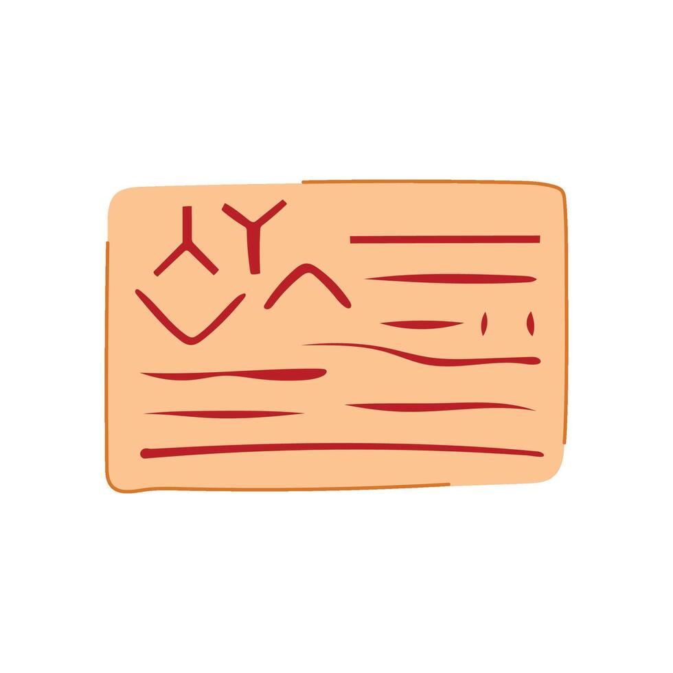 suture skills practice pad cartoon illustration vector