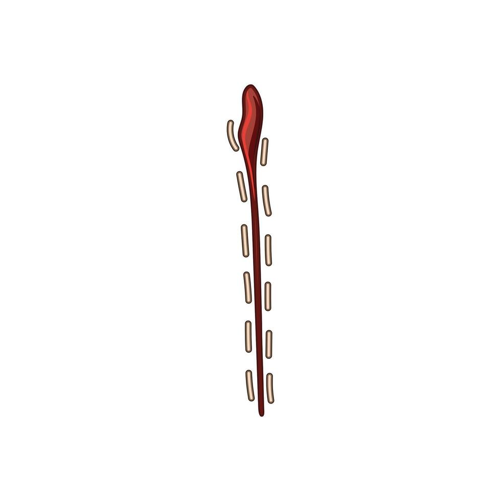 suture closure cartoon illustration vector