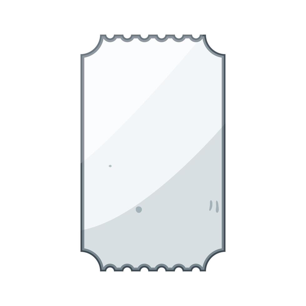 ticket stub white cartoon illustration vector