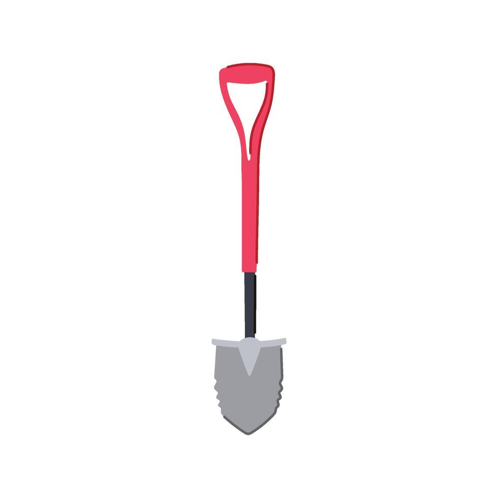 tree hole planting shovel cartoon illustration vector
