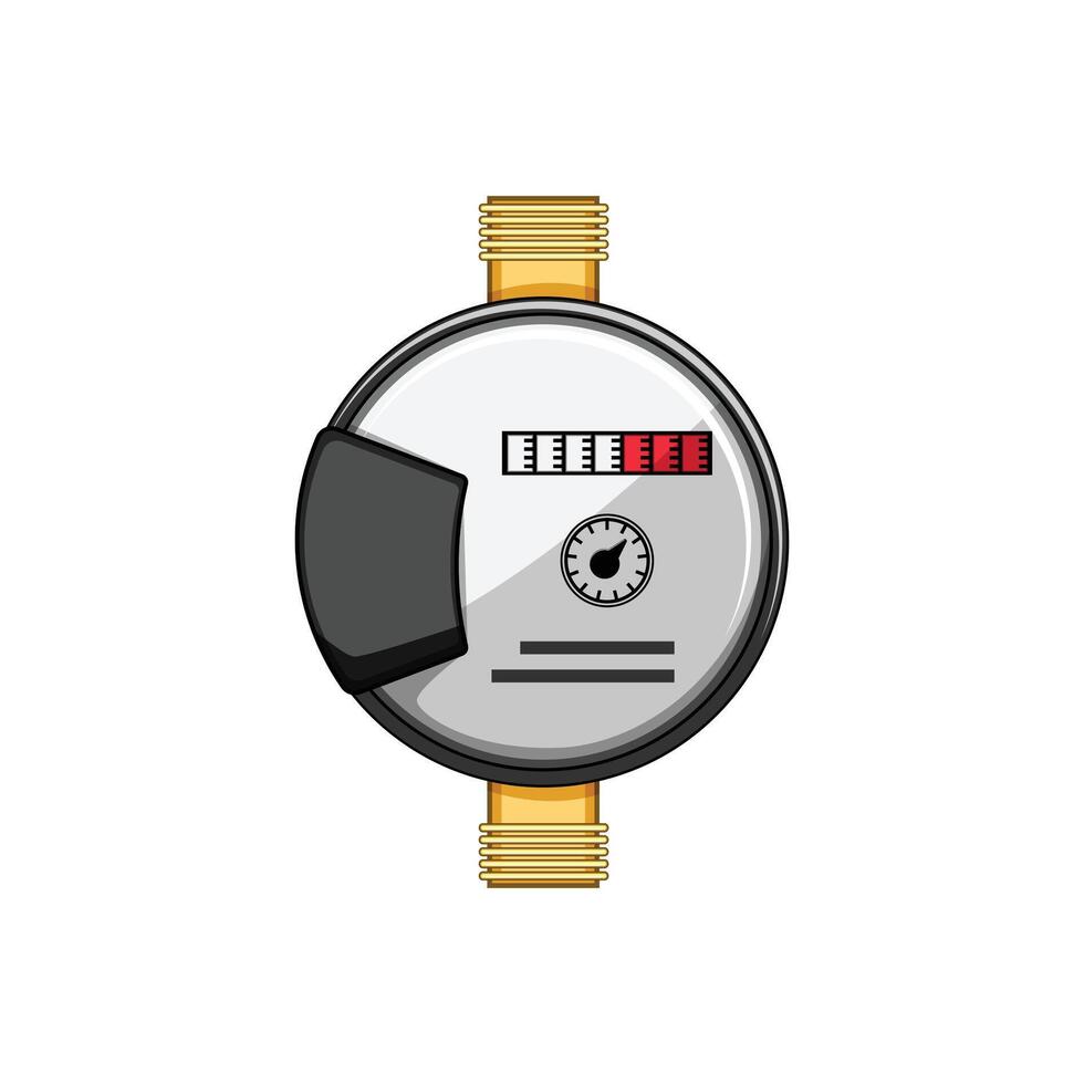 water installation meter cartoon illustration vector