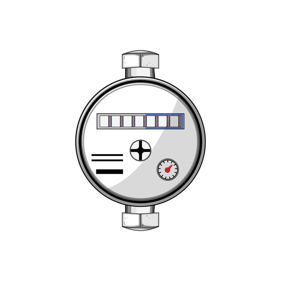 water billing meter cartoon illustration vector