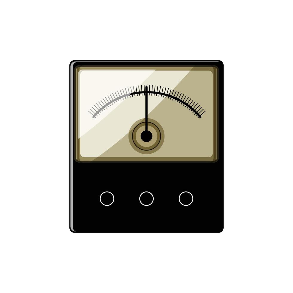 watt measurement meter cartoon illustration vector