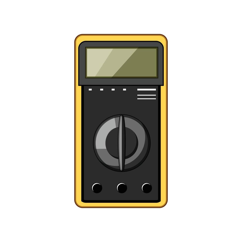 watt power meter cartoon illustration vector