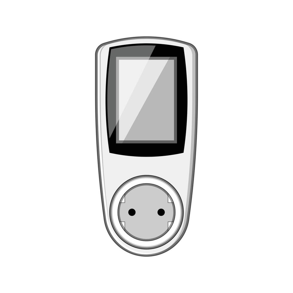 watt energy meter cartoon illustration vector