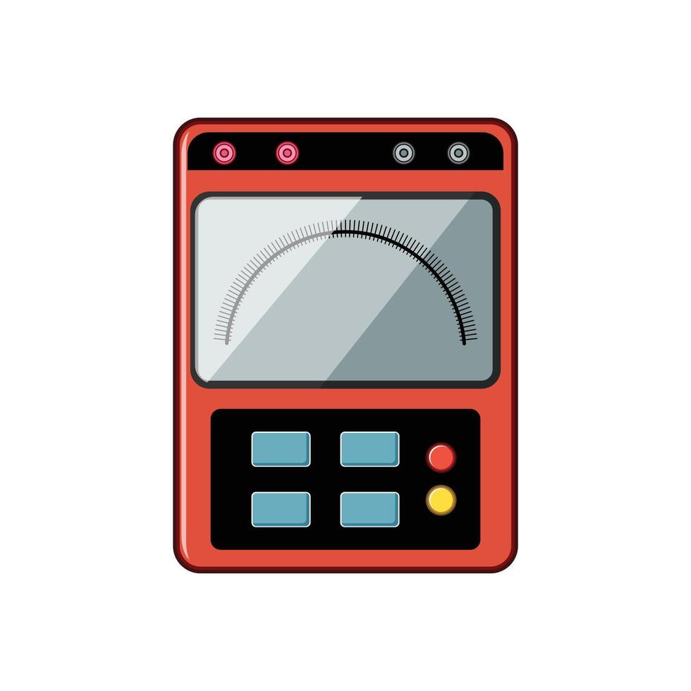 watt instrument meter cartoon illustration vector