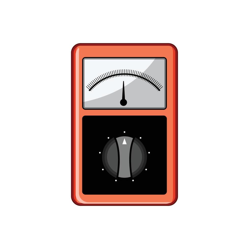 watt efficiency meter cartoon illustration vector