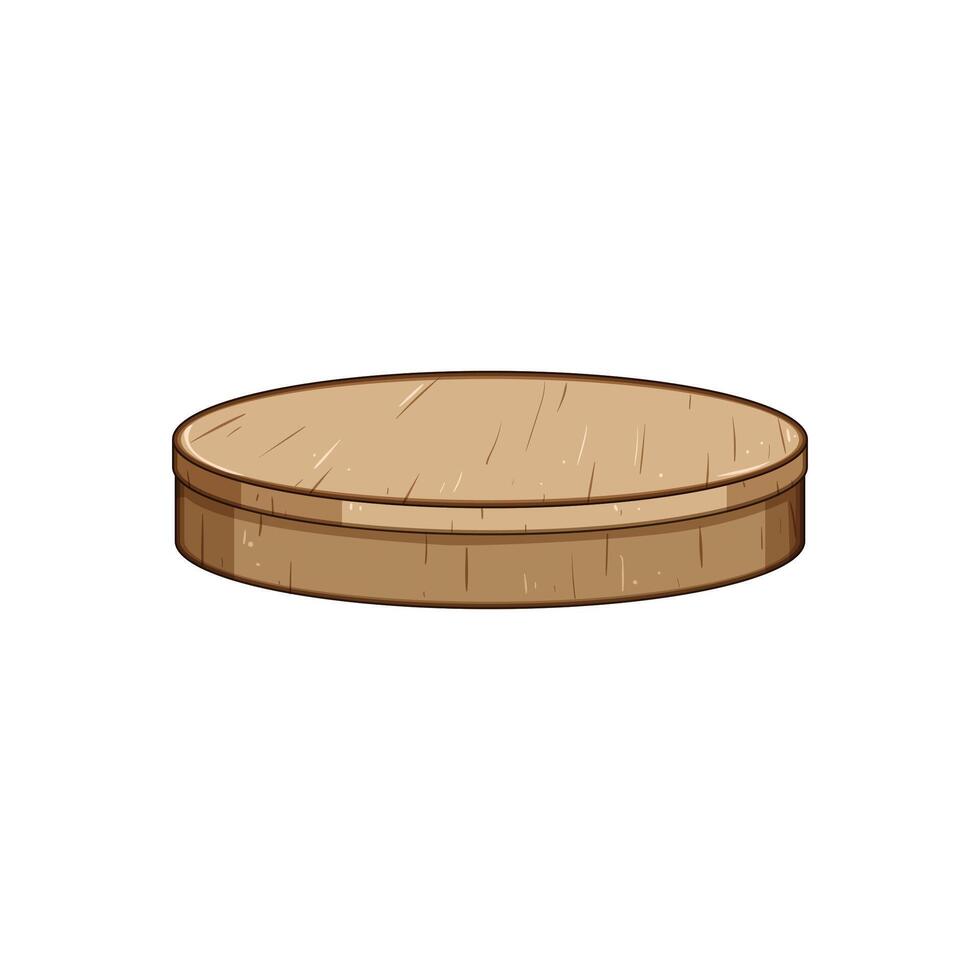 wood presentation platform cartoon illustration vector