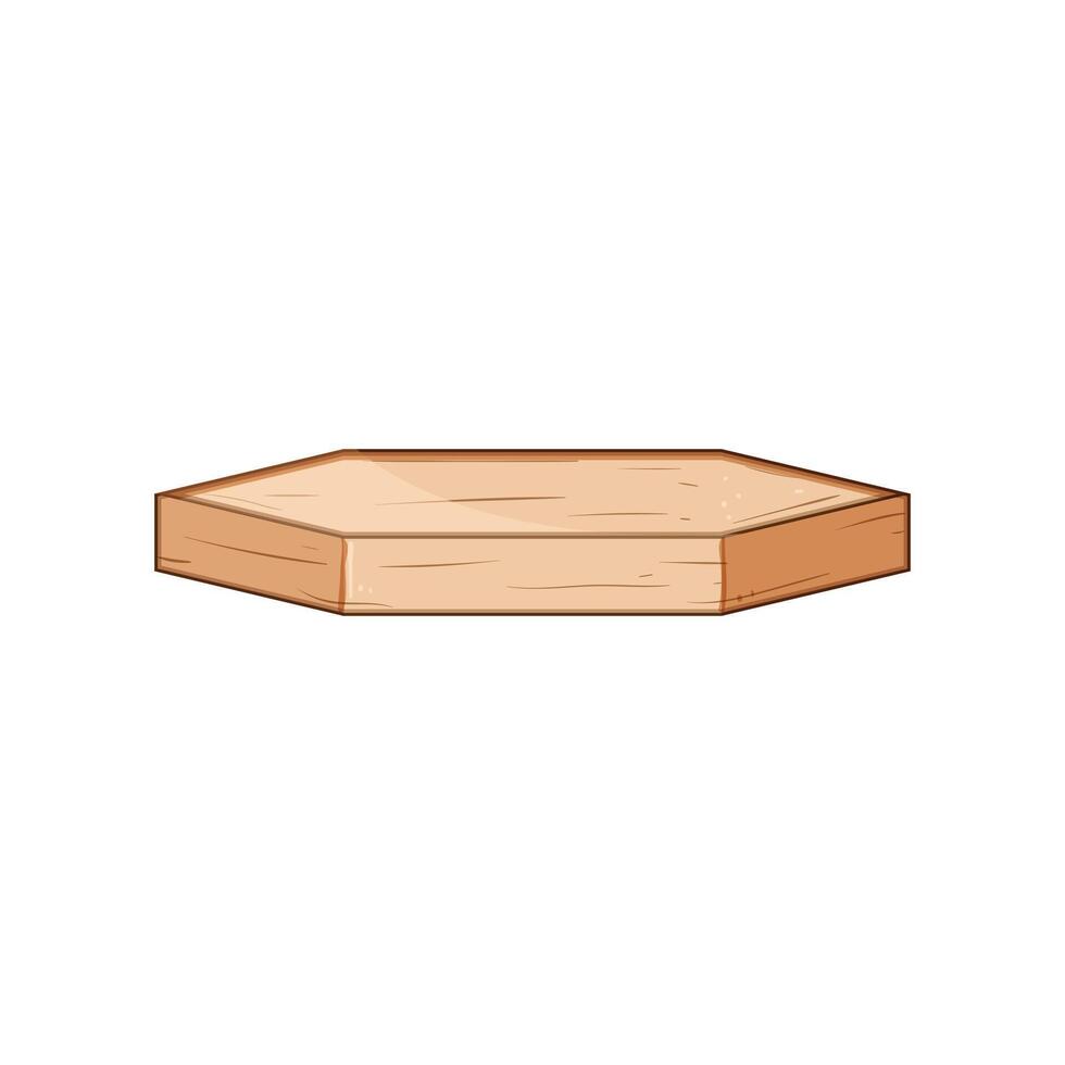 wood gallery platform cartoon illustration vector