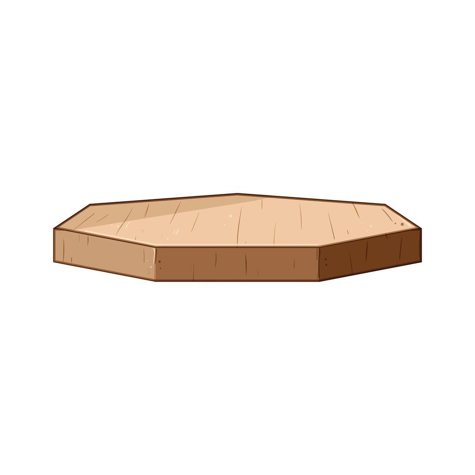 wood collection platform cartoon illustration vector
