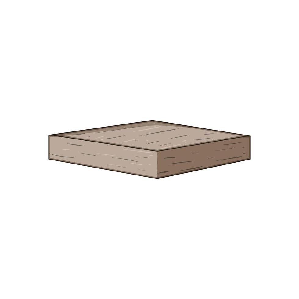 wood interface platform cartoon illustration vector