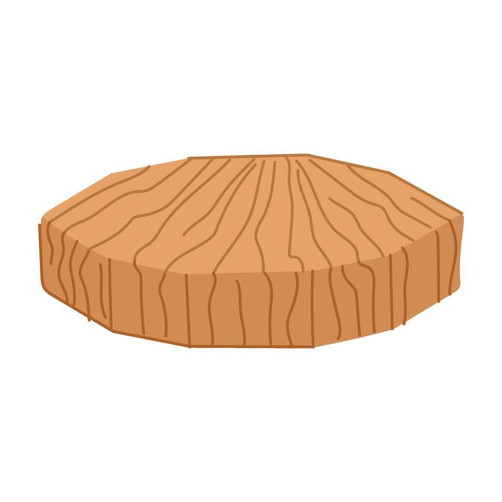 wood construction platform cartoon illustration vector