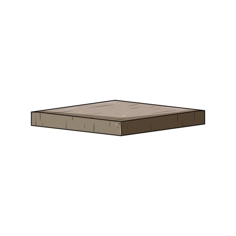wood creativity platform cartoon illustration vector